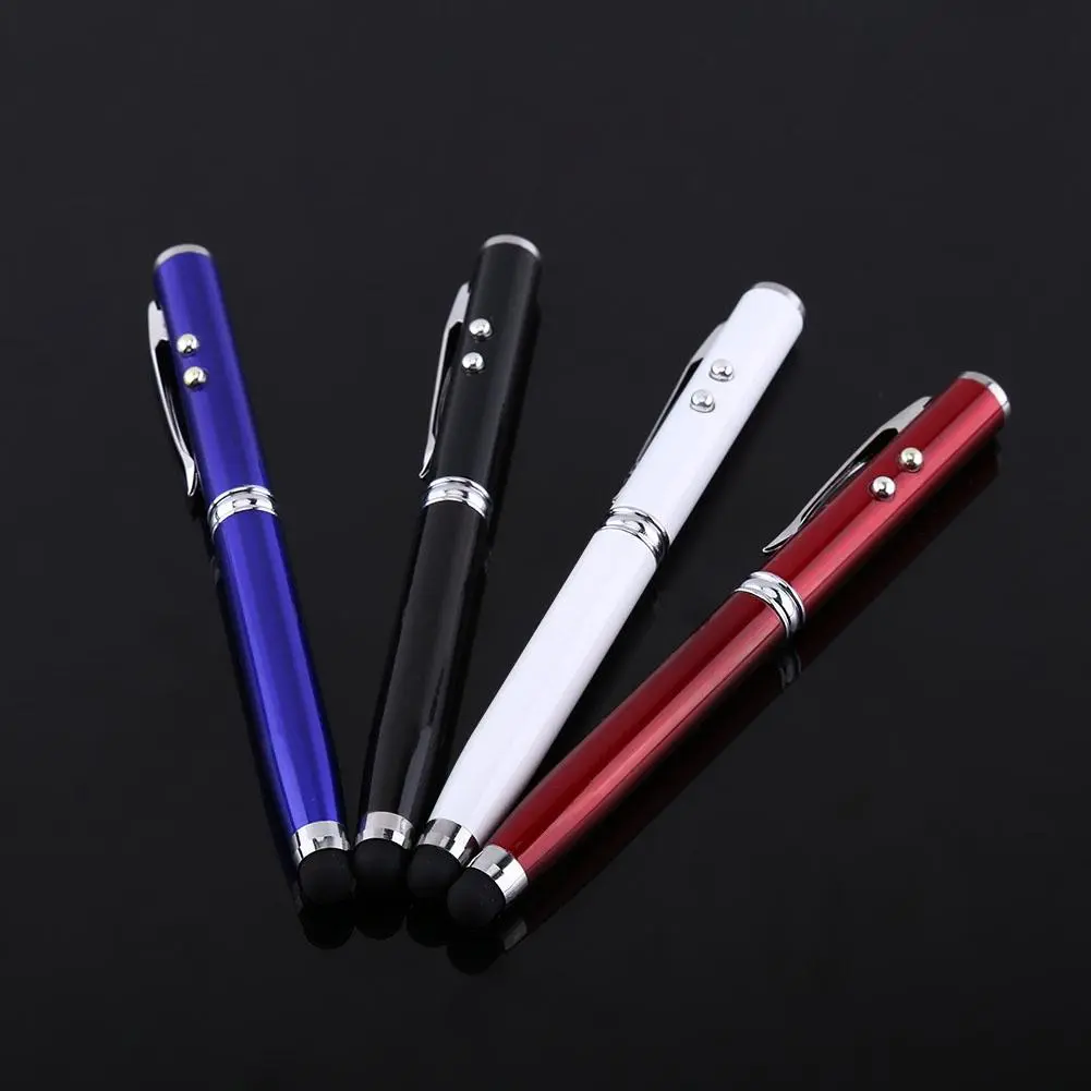 4 in 1 Pointer LED Torch Touch Screen Stylus Ball Pen For Tablet