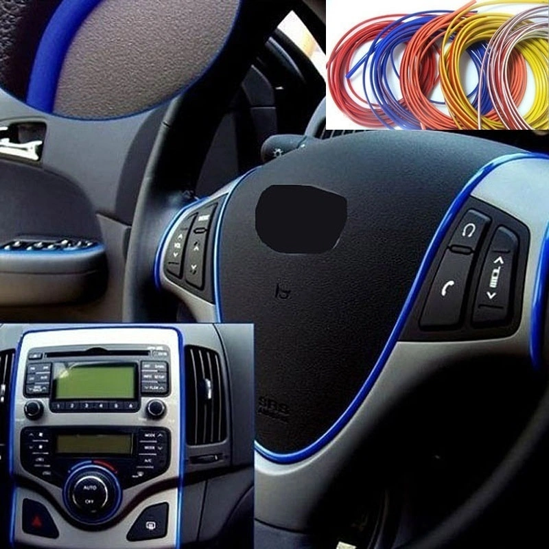 Colorful Car Decorative Stickers Auto Car Interior Strip Indoor Paster 5M