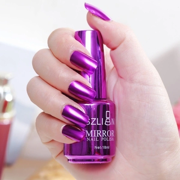 Gorgeous Mirror Effect Nail Polish Magic Metallic Lacquer Chrome Nail Art Polish Varnish 8#