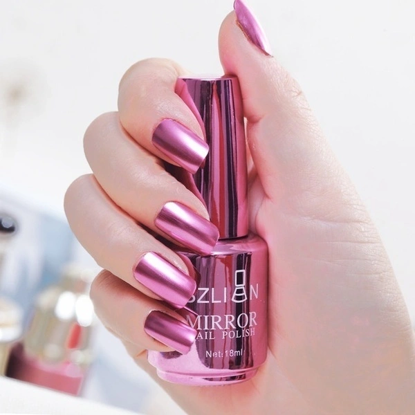 Gorgeous Mirror Effect Nail Polish Magic Metallic Lacquer Chrome Nail Art Polish Varnish 8#