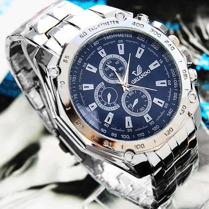 Men's Fashion Stainless Steel Belt Sport Business Quartz Watch Wristwatches