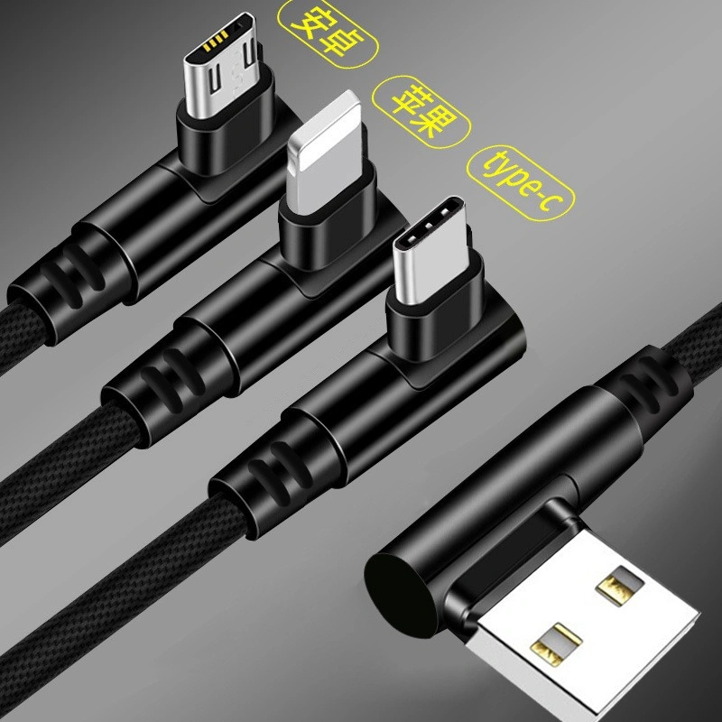 Double elbow data cable for type-c