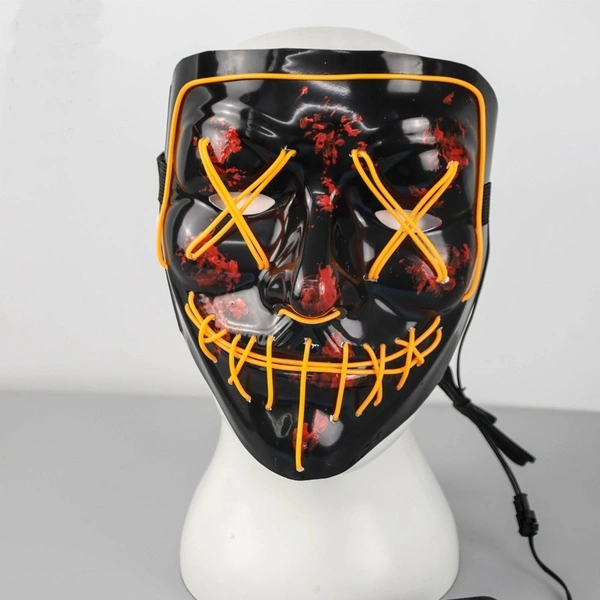 Halloween LED Light Mask Halloween Costume Supplies for Festival Masquerade  (sky blue)