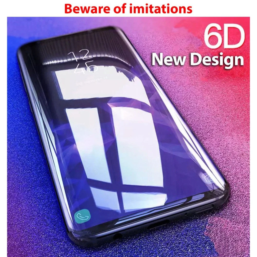 6D Full Cover Tempered Glass for Samsung Galaxy S8 S9 Plus Screen Protector