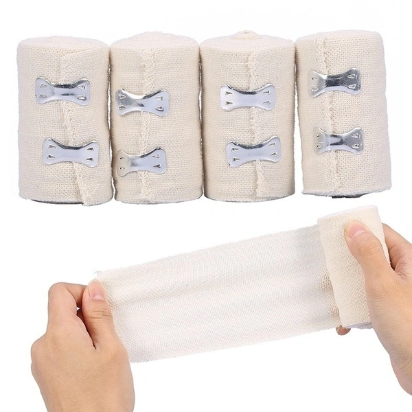 SF4 Rolls 15FT Elastic Bandage Medical First Aid Hand Leg Wound Treatment Breathable Bind Wrap