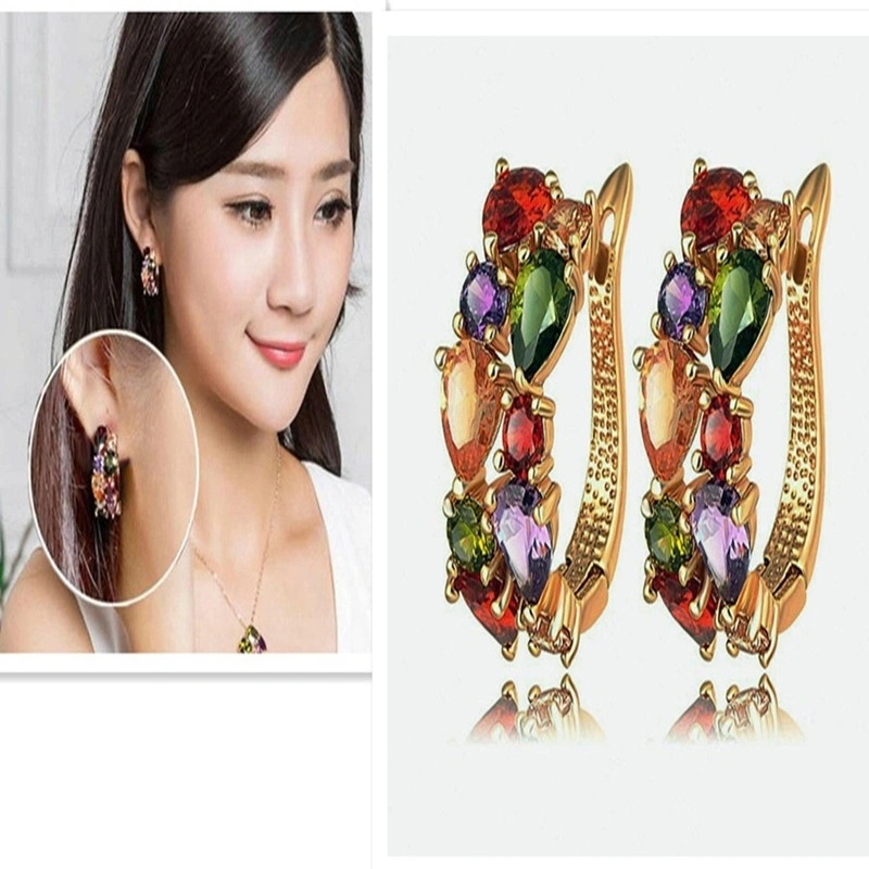 1 Pair Hot Fashion Women Lady Elegant Crystal Rhinestone Ear Stud Earrings