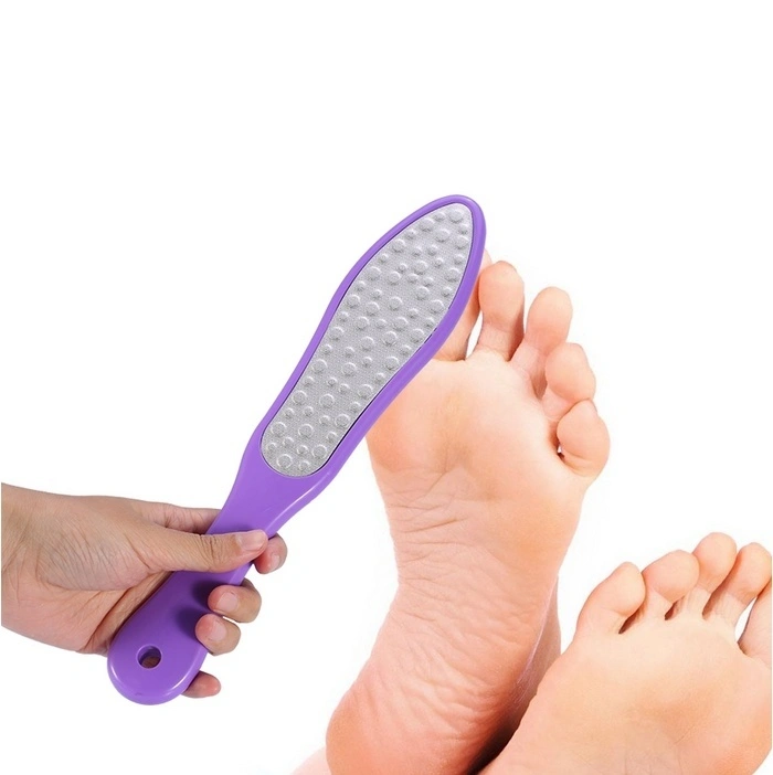 Dual Sided Hard Dead Skin Callus Pedicure Remover Foot Rasp Sanding Tool Feet File (Purple)