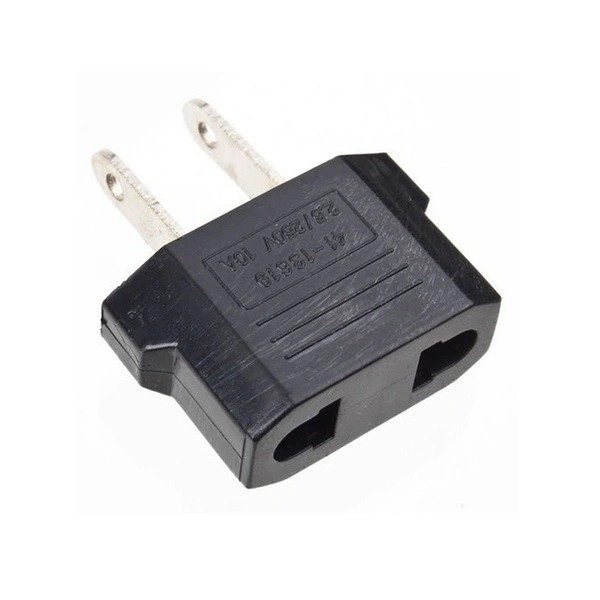 European EU to American US USA Travel Adapter Jack Wall Plug Outlet Converter