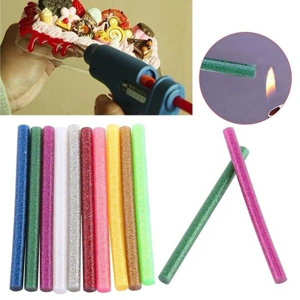 10pcs 7mm*100mm Mix Color Hot Melt Glue Stick Adhesive Sticks Kit Craft Attaching DIY Tools