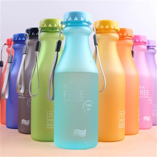 550ML Outdoor Sports Travel Water Bottle Unbreakable Portable Leak-proof Cycling (Purple)