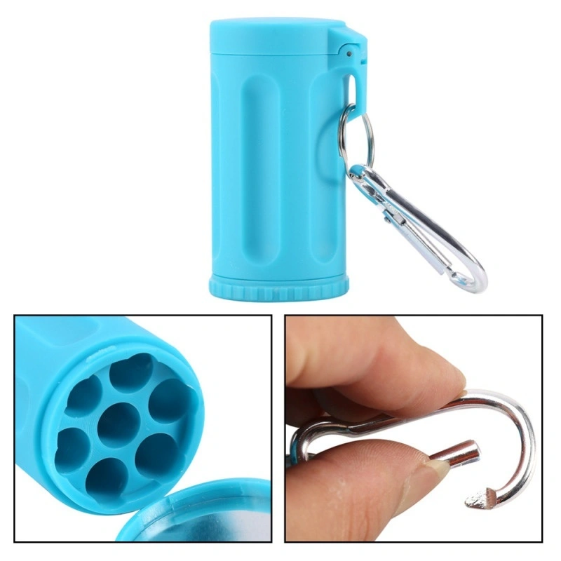 Durable Portable Pocket Ashtray With Keychain Candy Color ABS Car Ashtray Mini （Rose Red）