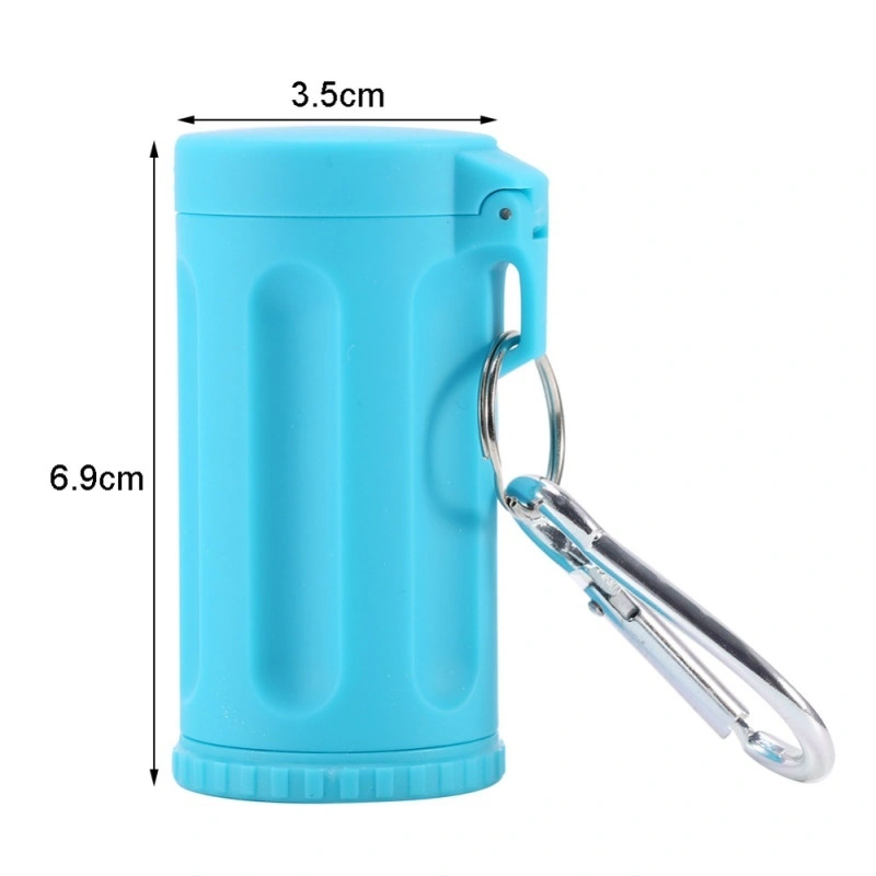 Durable Portable Pocket Ashtray With Keychain Candy Color ABS Car Ashtray Mini （Rose Red）