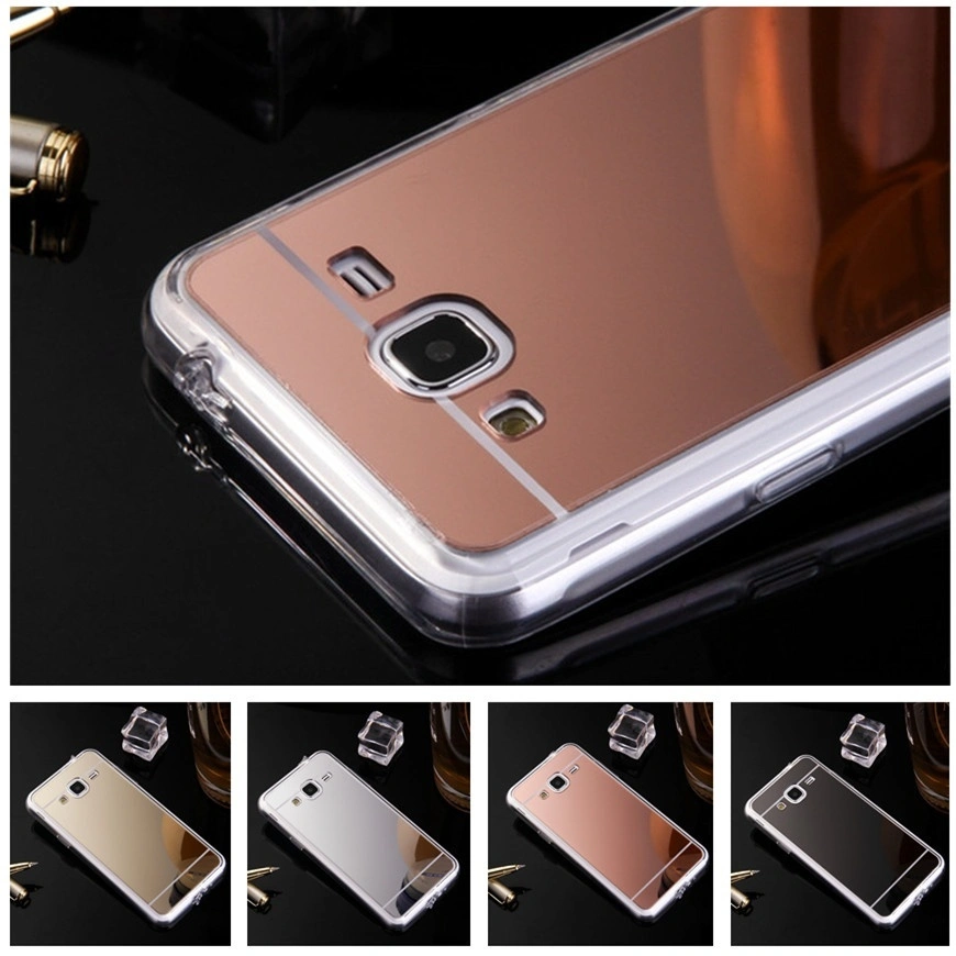 Clear Plating Mirror Case Soft TPU Back Cover For Samsung Galaxy A5 (Rose Gold)