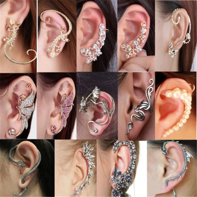 1pcs Fashion Crystal Clip Ear Cuff Stud Women's Punk Wrap Cartilage Earring Jewelry