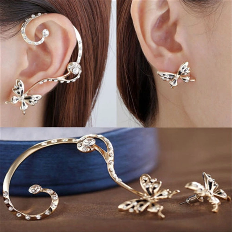 1pcs Fashion Crystal Clip Ear Cuff Stud Women's Punk Wrap Cartilage Earring Jewelry