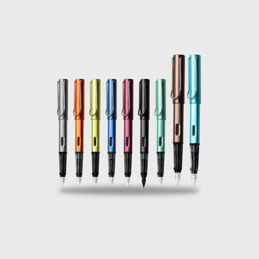 Candy Color Fountain Ink Pen Fine Nib 0.5mm Colorful Writing Exercise School（Orange）
