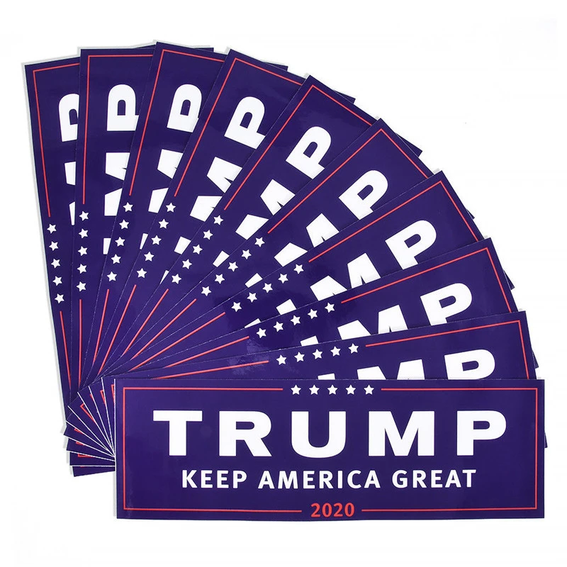 5pcs NEW Donald Trump for President 2020 Make America Great Again Bumper Vinyl Sticker（White）