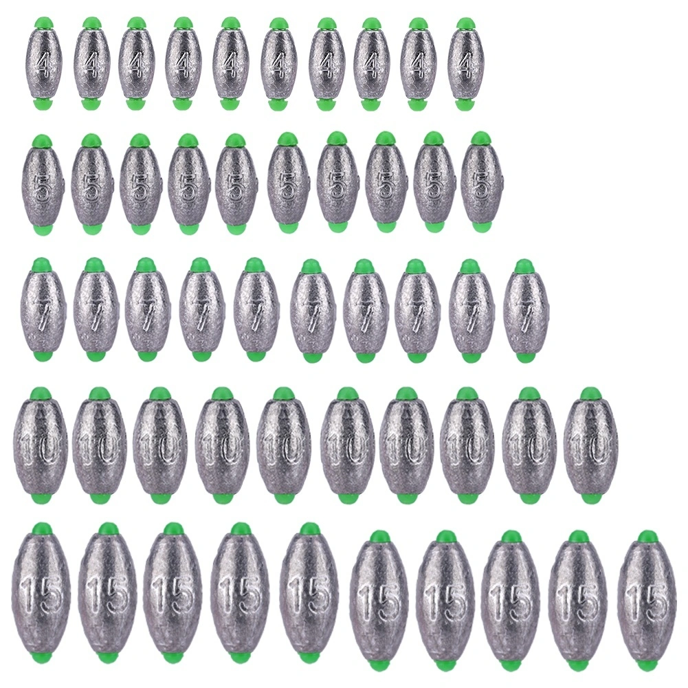 10pcs 5 Sizes Removable Split Lead Shot Sinkers Weights Fishing Sinker Tackle Kits