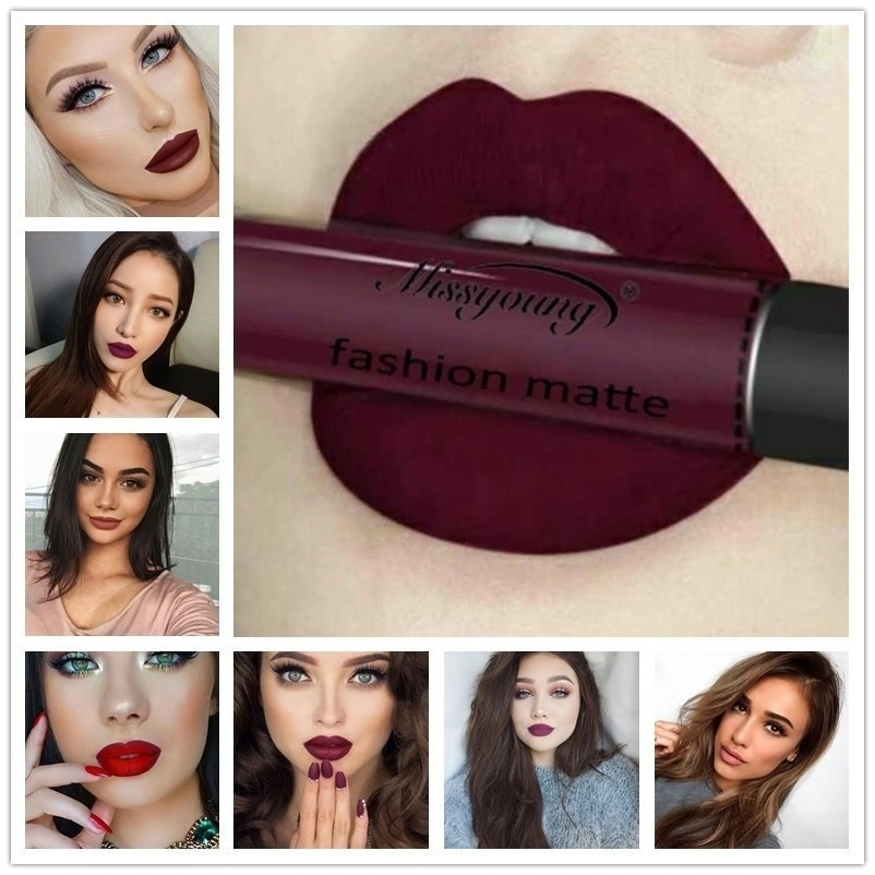 12 Colors Lip Lipstick Matte Lipstick Matte Liquid Lipstick Matte Liquid Lips Stick Long (#5)