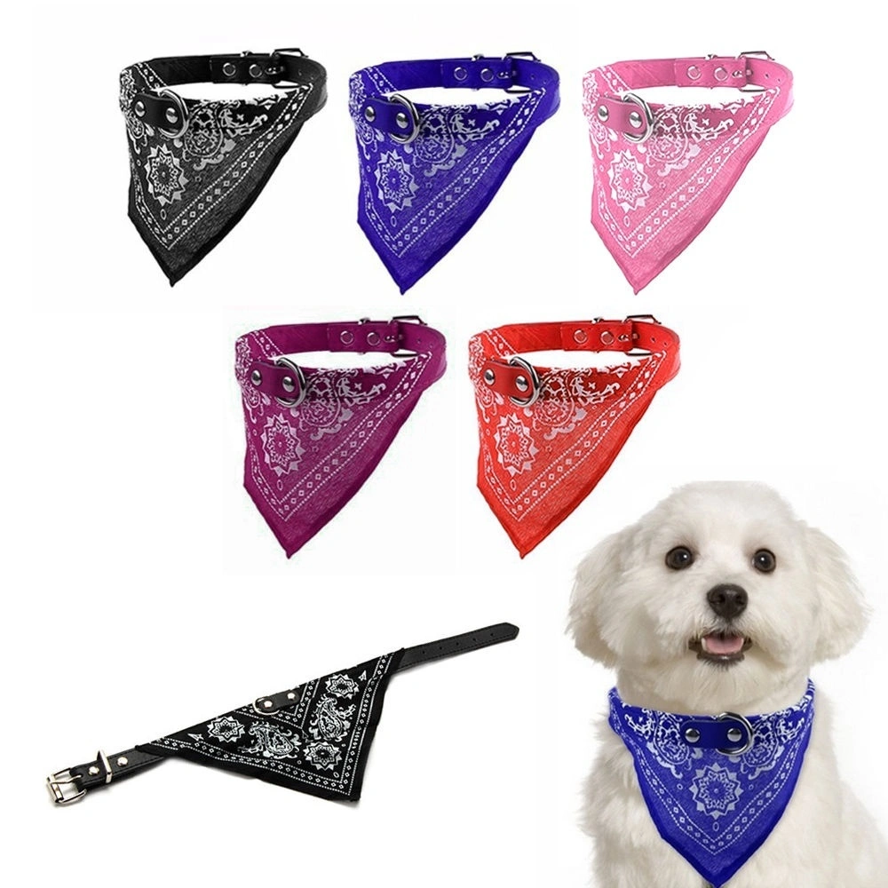 Dog Puppy Pet Adjustable Patterned Neck Scarf Bandana Collar Neckerchief