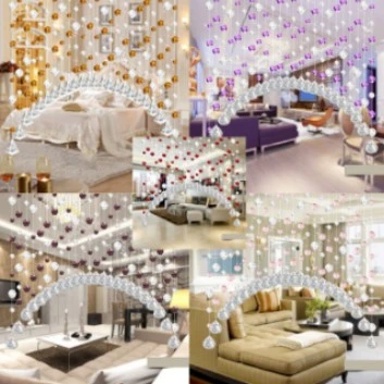 Crystal Glass Bead Curtain Luxury Living Room Bedroom Window Door Wedding Decor