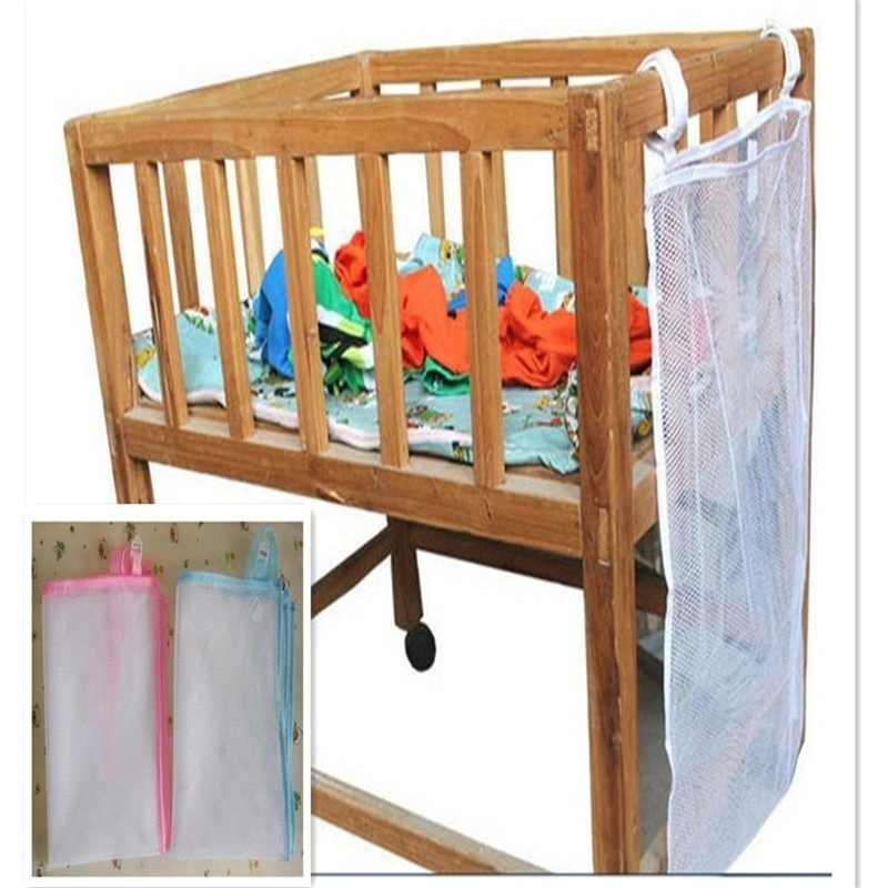 Infant Baby Dirty Clothes Diapers Hanging Storage Bag Holder For Cribs Bed