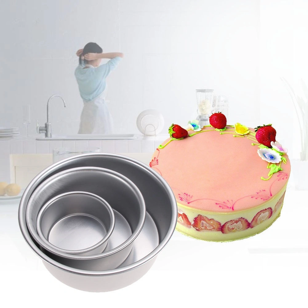 Round Cake Fondant Decorating Mold Tins Pan Non-stick Sugarcraft Bakeware Tools