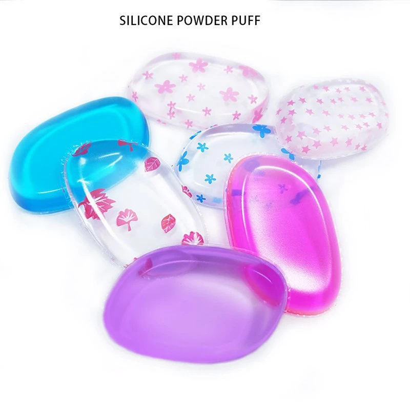 Jelly Silicone Makeup Sponge Cosmetic Powder Puff Face Foundation Cream Beauty Make Up Tool