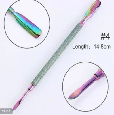 Nail Tools Stainless Steel Dead Skin Steel Push Color Steel Push-4 # 14.8cm