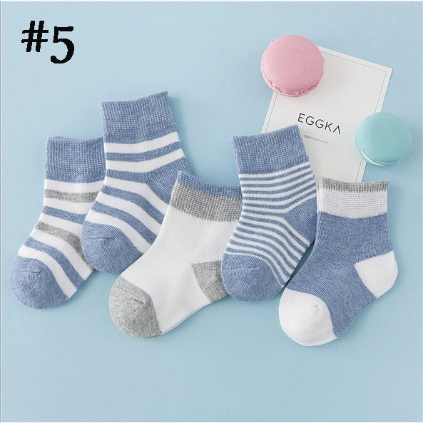 Korean Cotton Socks Baby Socks Blue S 0-1 years old