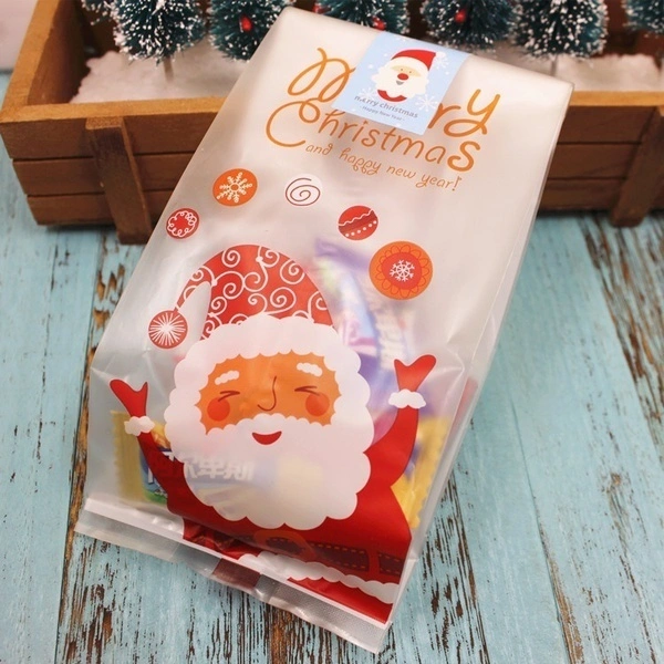 25PCS Christmas Candy Bag Self Adhesive Gift Packing Bags for Party Home Decoration