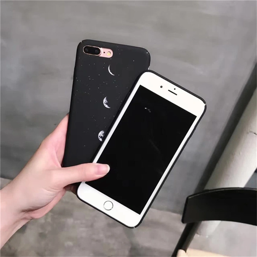 Fantastic Landscape Space Moon Cases Slim Hard Protect Scrub PC Phone Case Cover (iPhone 6S)