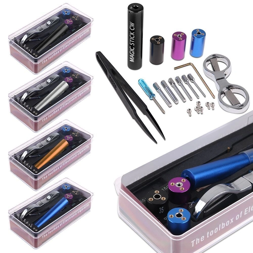Magic Stick CW Coiling Kit 6 Size Coiler Heating Wire Wick Tool coil jig RDA RBA (Blue)
