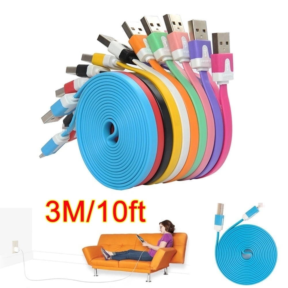 3 m /10ft Micro USB Charger Cable for Iphone (Purple)