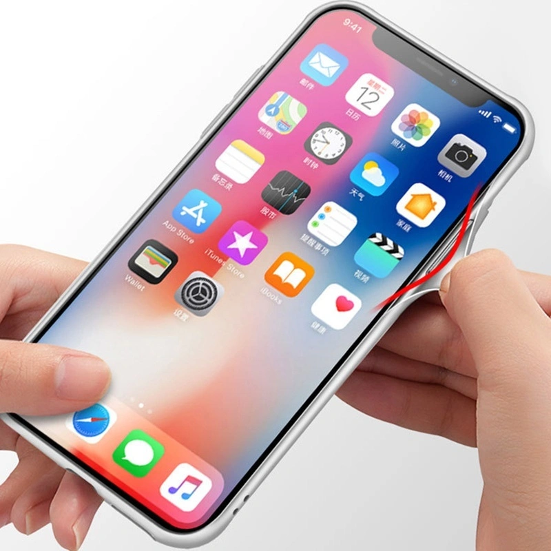 HD Transparent Explosion-proof Toughened Glass Phone Cases (White iPhone x)