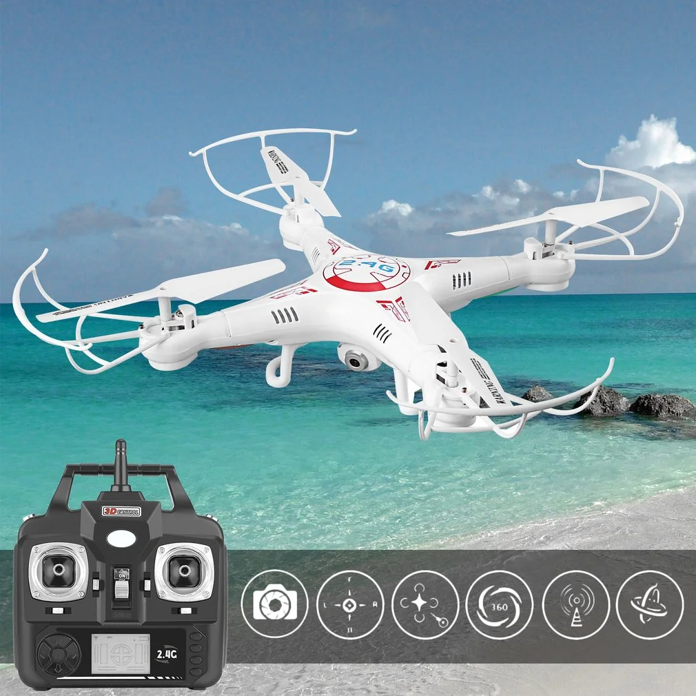 X5C-1 4CH 6-Axis RC Quadcopter Drone Helicopters UAV UFO with PVF Camera (White)