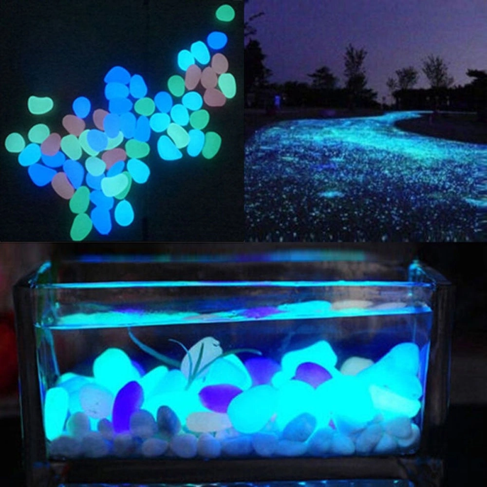 Colorful Glow in The Dark Stones Pebbles Rock For Fish Tank Aquarium (10 pcs)