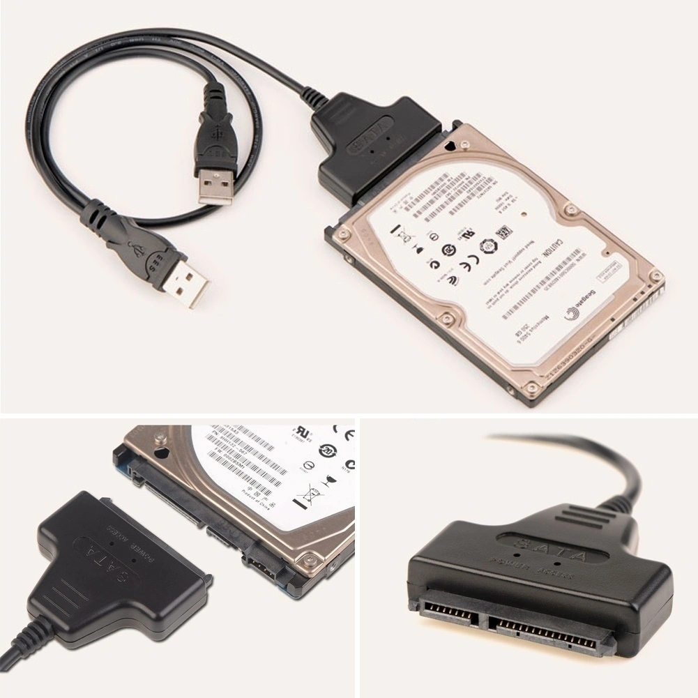 USB 2.0 to SATA Converter Adapter Cable For 2.5/3.5 SATA HDD Hard Drive Disk