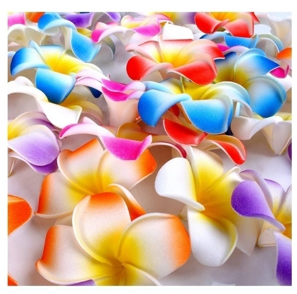 10Pcs Plumeria Hawaiian Foam Frangipani Flower Artificial Silk Fake EGG Flower For Wedding