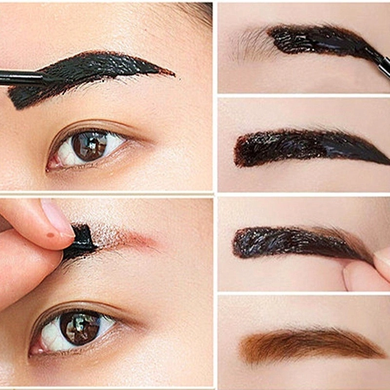 Natural Eyebrow Dye Cream Makeup Waterproof Durable 3 Colors Eyebrow Gel Enhancer (1# Black)