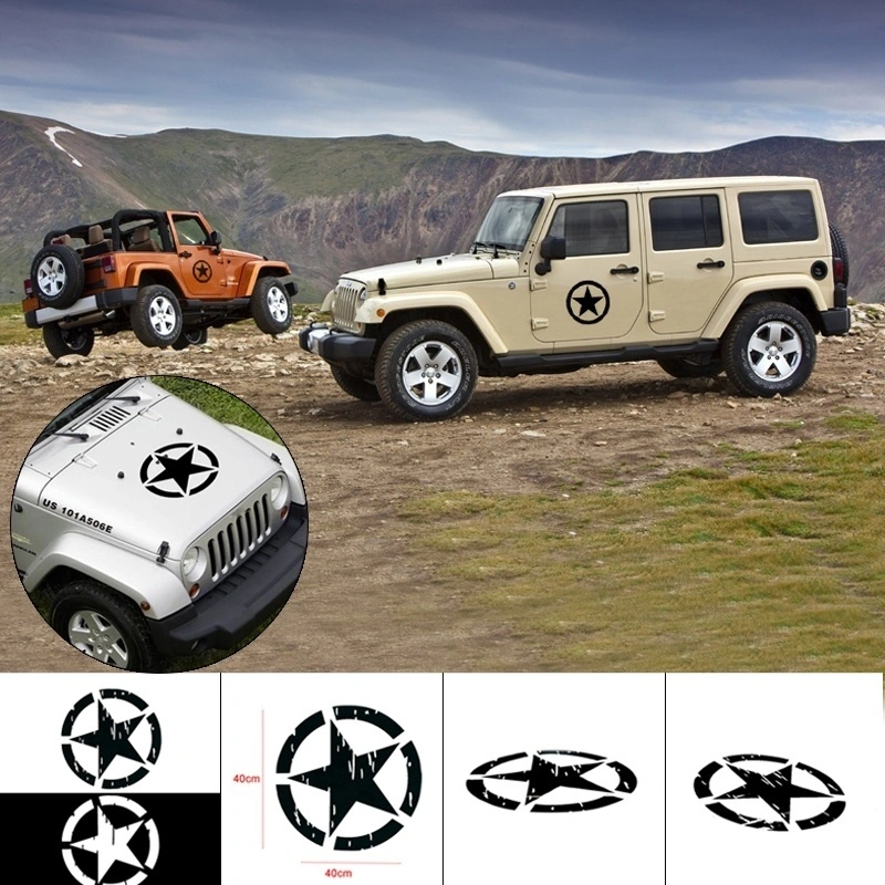 Car Sticker Personalized Scratches Protective Stickers Car Decorative Stickers for Jeep(Black)