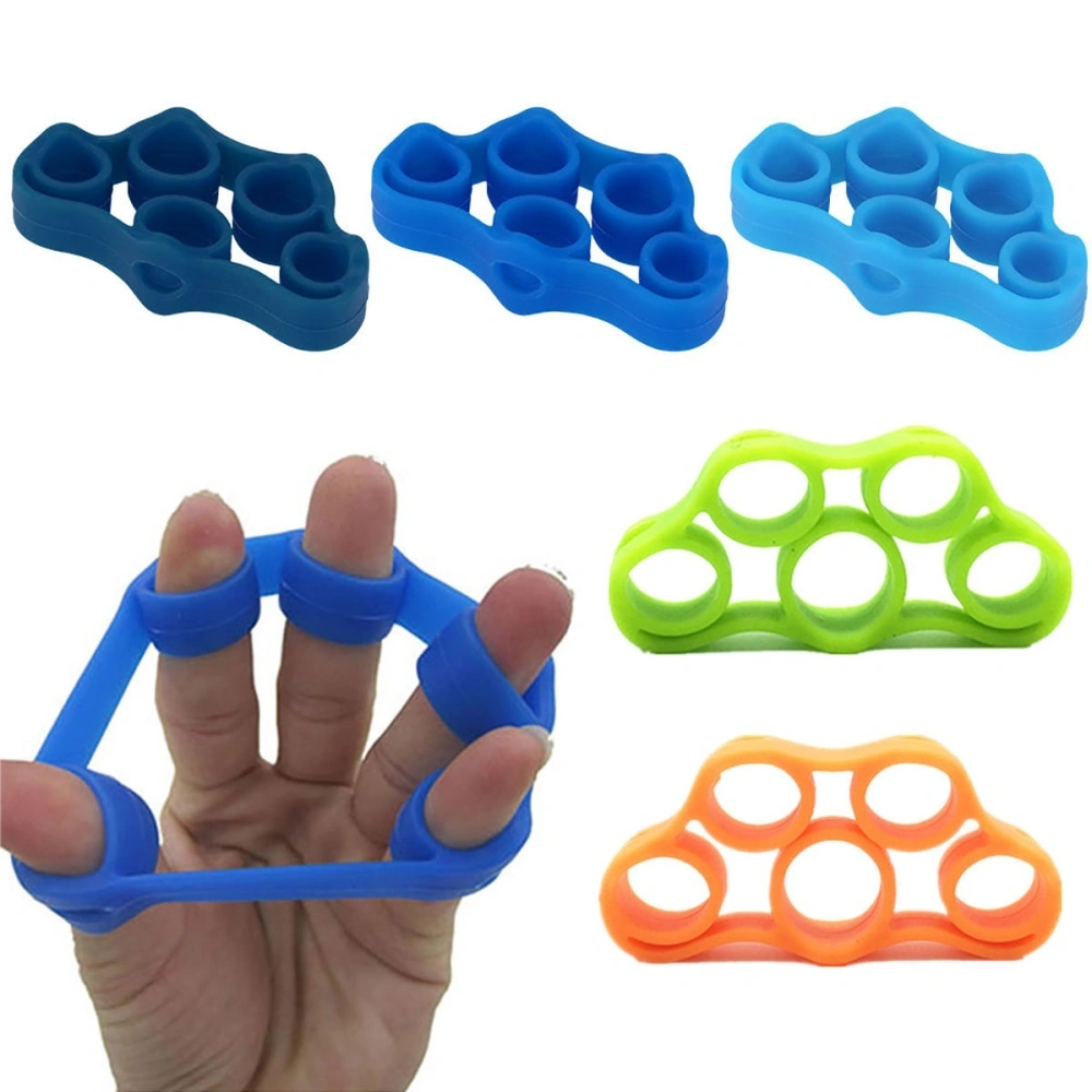 Hand Exerciser Finger Stretcher Grip Strength Wrist Exercise Finger Trainer Gym (Dark Blue)