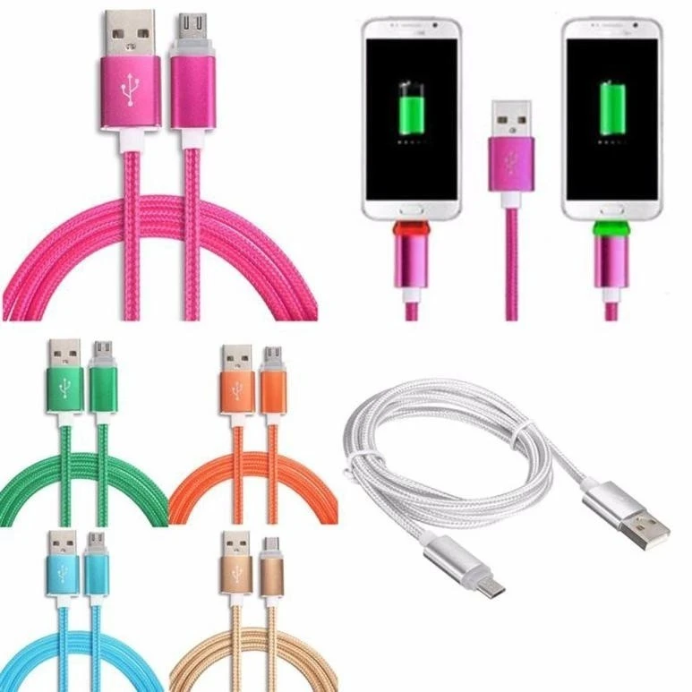 Micro USB Charger Cable Charging Cord For Android Cable (Green)