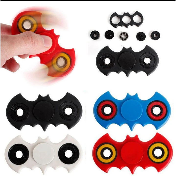 Batman Hand Spinner Tri Fidget Toys 3D Figit Figet EDC 360° Spin Anti Stress Toy (Light Blue)