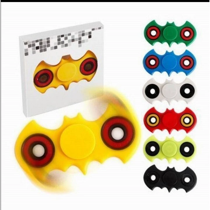 Batman Hand Spinner Tri Fidget Toys 3D Figit Figet EDC 360° Spin Anti Stress Toy (Light Blue)