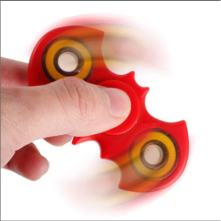 Batman Hand Spinner Tri Fidget Toys 3D Figit Figet EDC 360° Spin Anti Stress Toy (Light Blue)