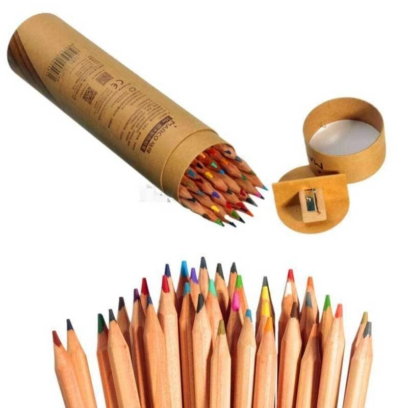 36 Colors Marco Pastel Pencils Set Drawing Writing Sketching + Sharpener