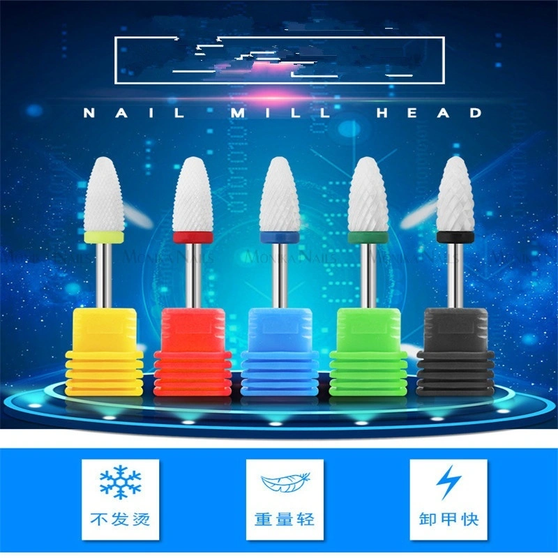 3/32'' Milling Cutter All For Manicure Machine Ceramic Electric Nail Drill Bits （Blue M)