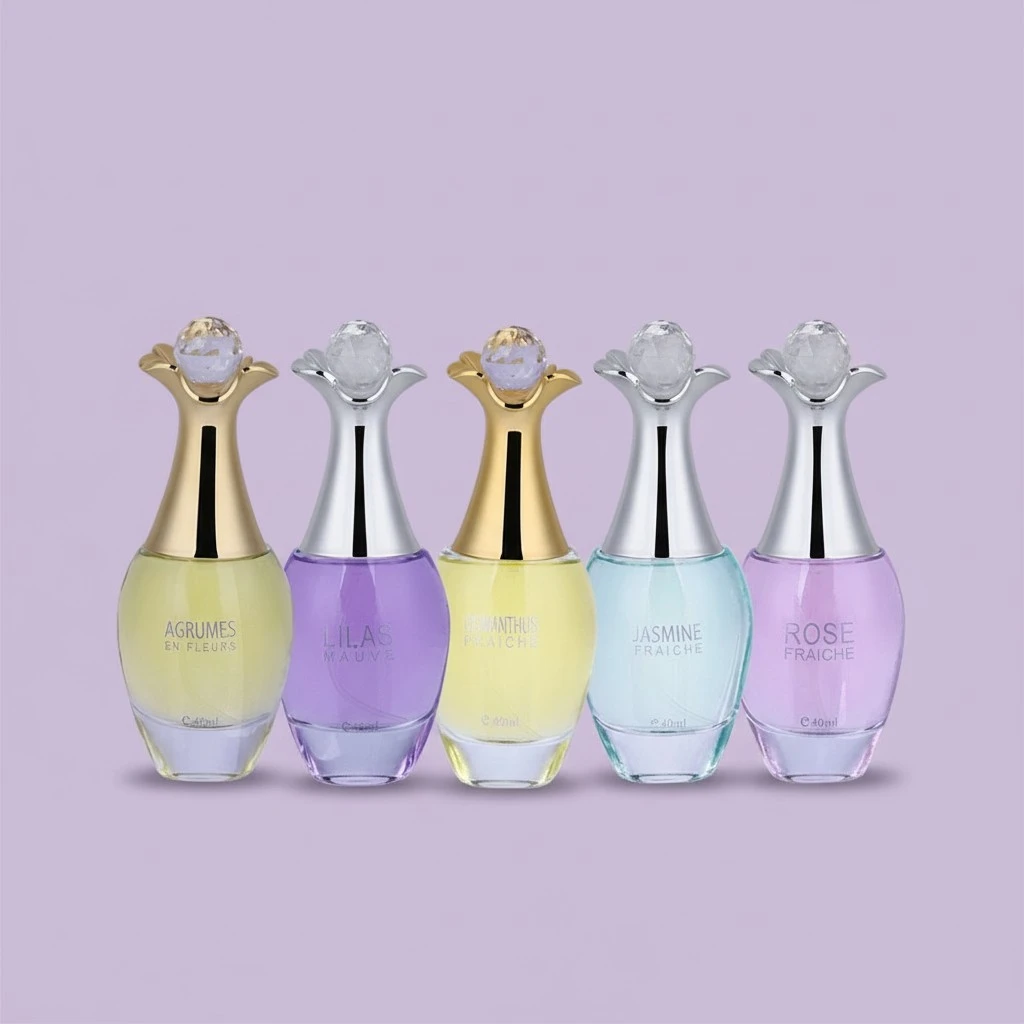 Female Perfume Atomizer Perfume Bottle Flower Perfume (Lavender)