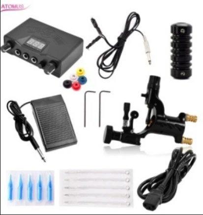 6 color high quality tattoo tool set (Black US Plug)